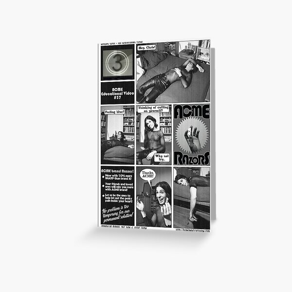 Razor Blades Greeting Card
