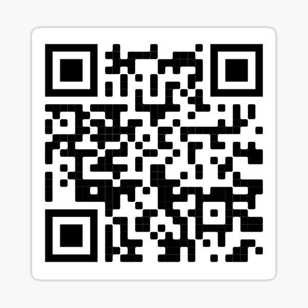 Código QR del crimen perfecto de dwight Schrute Pegatina
