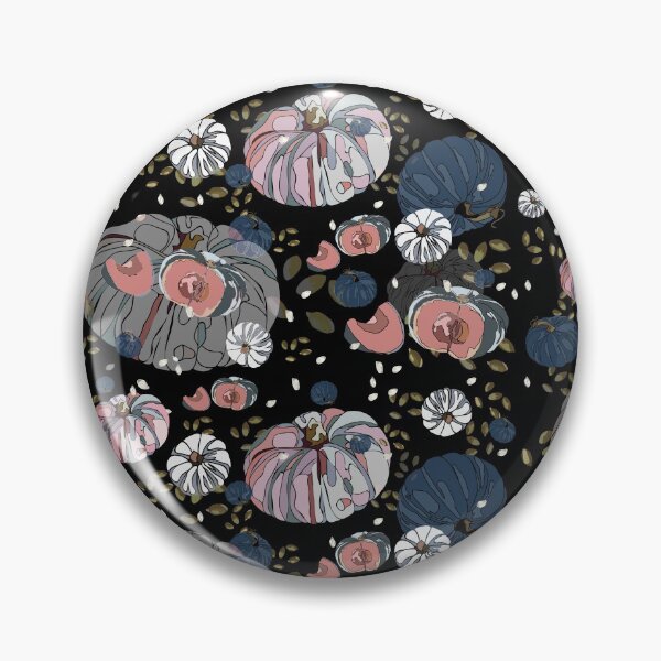 Item preview, Blue & Blush Pumpkins on Black designed and sold by TinaMarieArt.