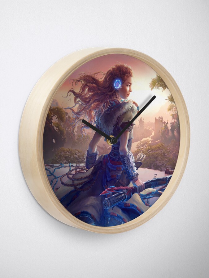 Aloy Horizon Zero Dawn Wallpaper On Tallneck Clock By Pasu979 Redbubble