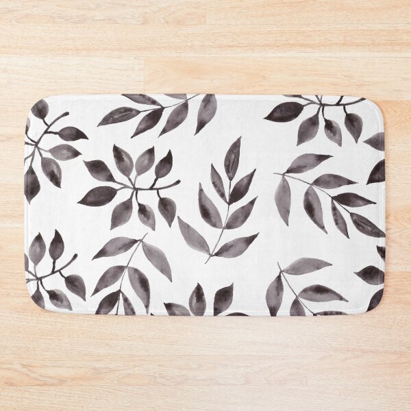Item preview, black white watercolor leaves  designed and sold by haroulita.