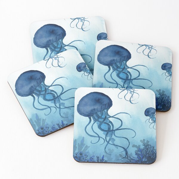 Item preview, blue jellyfish designed and sold by bone  apart.