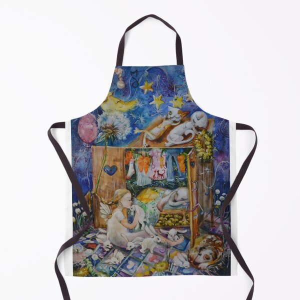 Item preview, Very gentle and kind picture with white rabbits, a girl, stars. designed and sold by Elena Reutova.
