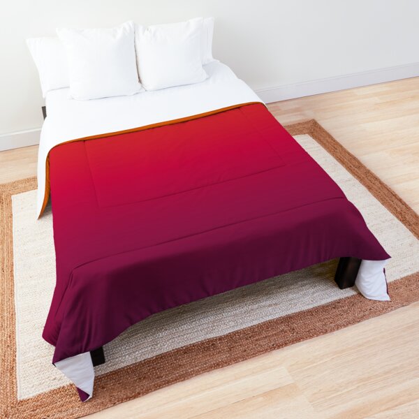 purple and red comforter