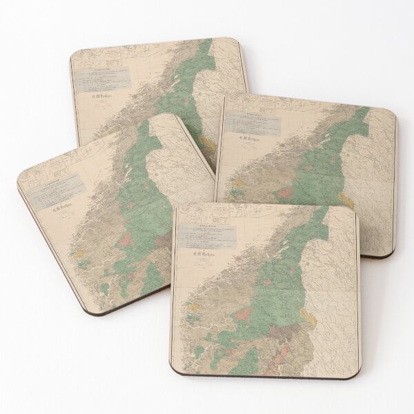 Item preview, Vintage Geological Map of Norway (1849) designed and sold by BravuraMedia.