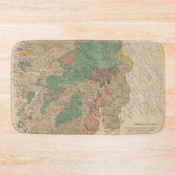 Item preview, Vintage Geological Map of Norway (1849) designed and sold by BravuraMedia.