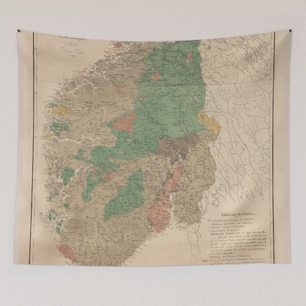 Item preview, Vintage Geological Map of Norway (1849) designed and sold by BravuraMedia.