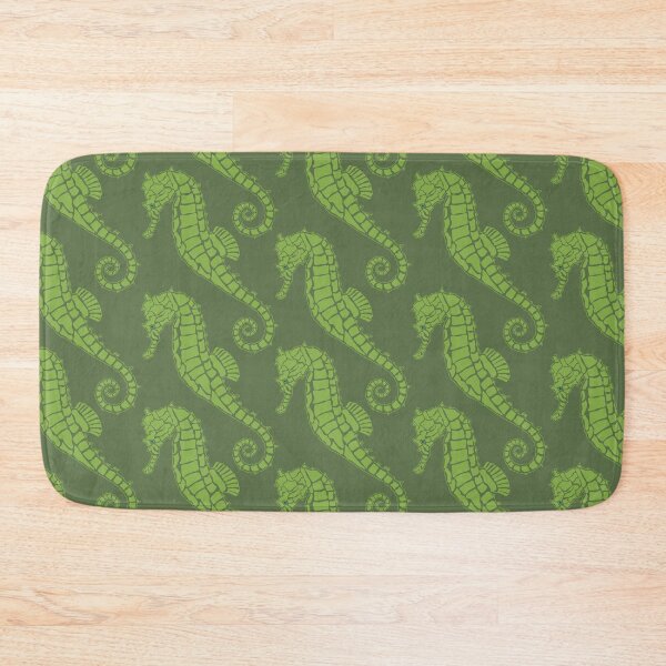 Item preview, Luscious Two Tone Green Seahorse Design designed and sold by RhubarbMyrtle.