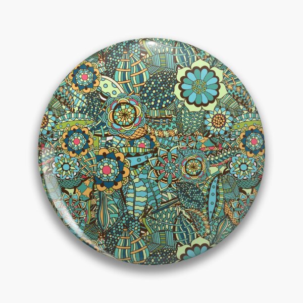Item preview, Floral Summer Abstract Pattern - Colourful nature plants - Illustration  designed and sold by KauzSL.