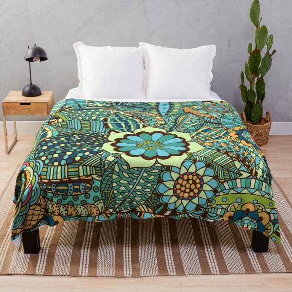 Item preview, Floral Summer Abstract Pattern - Colourful nature plants - Illustration  designed and sold by KauzSL.