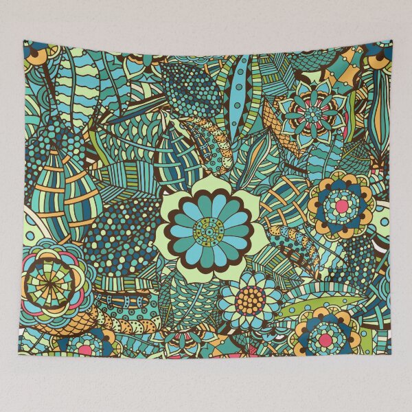 Item preview, Floral Summer Abstract Pattern - Colourful nature plants - Illustration  designed and sold by KauzSL.