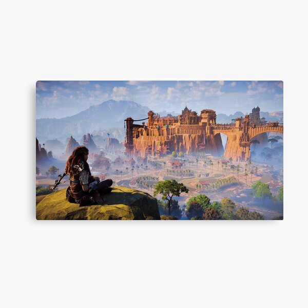 little houses and fields over to meridian. Metal Print
