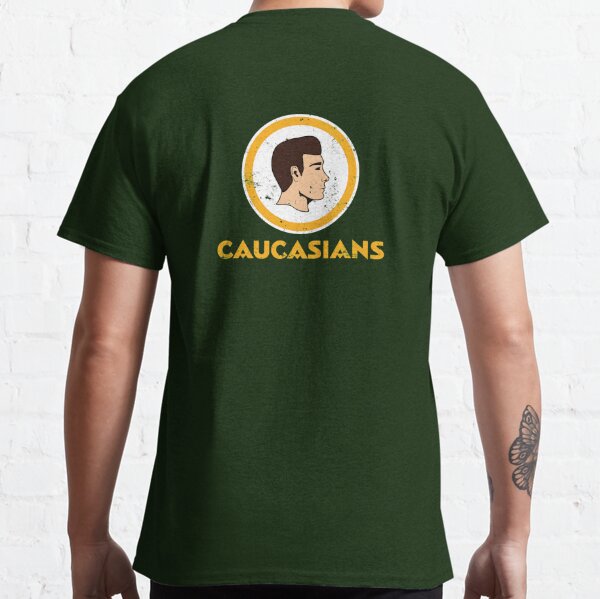 Washington Caucasians Distressed Racial Football T Shirt