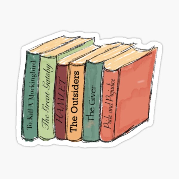 Literature Books Sticker