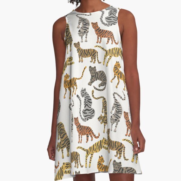 Tiger Collection – Neutral Palette A-Line Dress