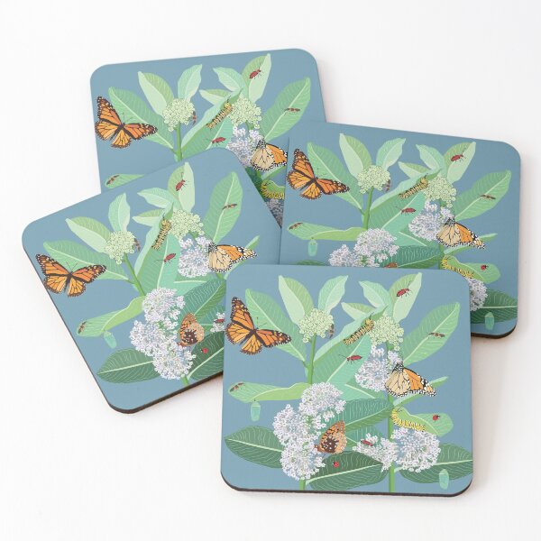 Item preview,  Monarch butterflies and milkweed designed and sold by Jedi-Artist.