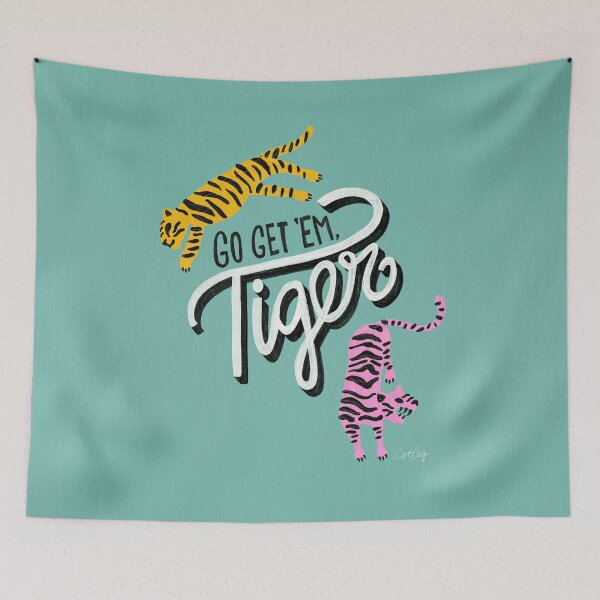 Item preview, Go Get 'Em Tiger – Mint Palette designed and sold by Cat Coquillette.