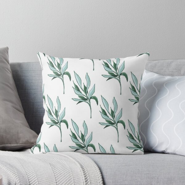 Aperçu de l'œuvre Feuilles bleu-vert créée et vendue par Madeline Hollar.
