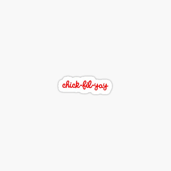 chick-fil-yay design Sticker