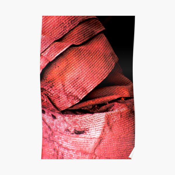 Rustic material in red Poster