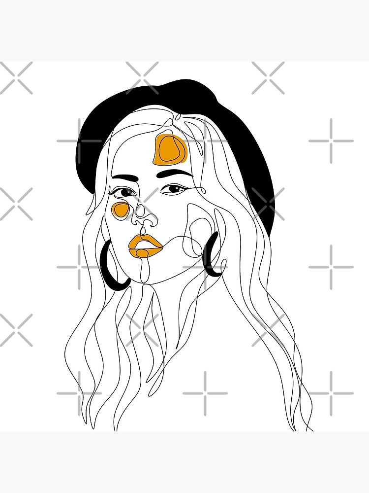 Woman Face Vector Portrait Of Young Woman With Hair Face Of Beautiful Girl Hand Drawn Illustration Beauty Salon Logo Line Drawing Line Illustration Strong Woman One Line Face Tote Bag By Onelineprint