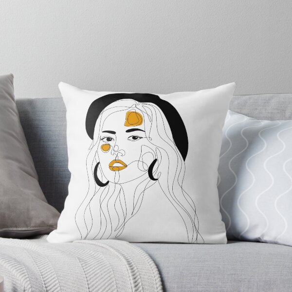 Item preview, Woman face vector. Portrait of young woman with hair. Face of beautiful girl. Hand-drawn illustration. Beauty salon logo. Line drawing. Line illustration. Strong woman. One line face designed and sold by OneLinePrint.