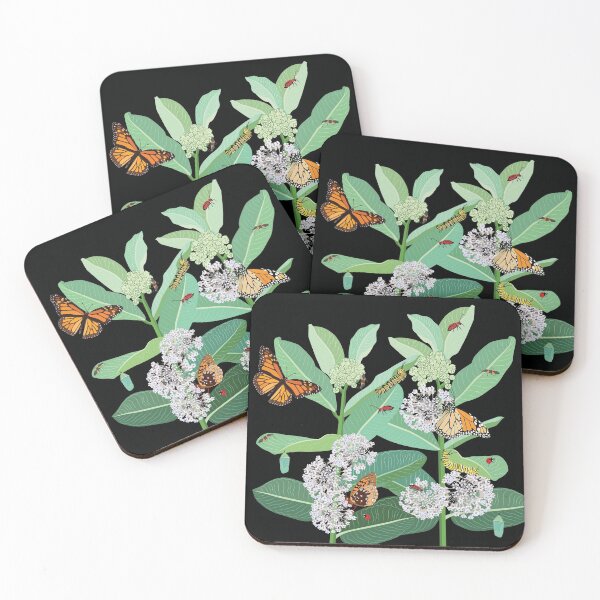 Item preview,  Monarch butterflies and milkweed designed and sold by Jedi-Artist.