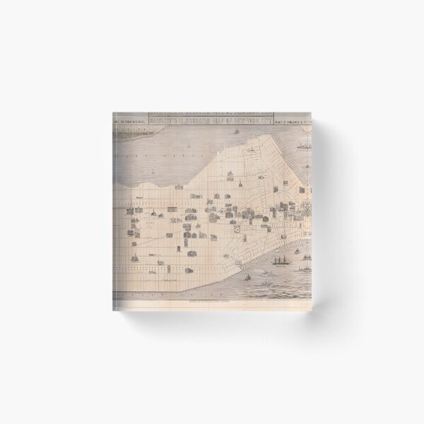 Item preview, Vintage NYC Monument & Landmarks Map (1870) designed and sold by BravuraMedia.