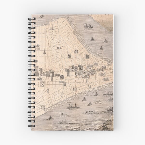 Item preview, Vintage NYC Monument & Landmarks Map (1870) designed and sold by BravuraMedia.