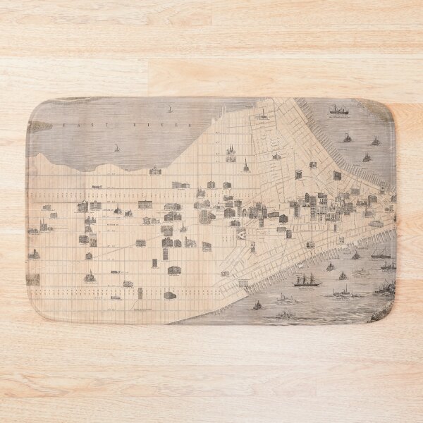 Item preview, Vintage NYC Monument & Landmarks Map (1870) designed and sold by BravuraMedia.
