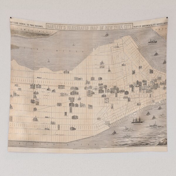 Item preview, Vintage NYC Monument & Landmarks Map (1870) designed and sold by BravuraMedia.