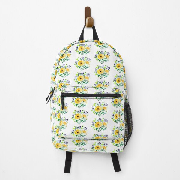 Item preview, Flower bouquet with poppies - yellow, green and blue designed and sold by wackapacka.