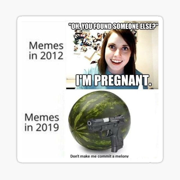 meme 2012 vs 2019 Sticker