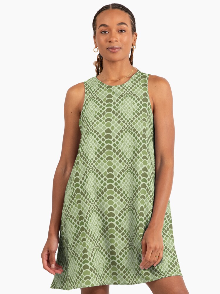 Green Snake Skin Print" A-Line Dress for Sale by Avenie | Redbubble