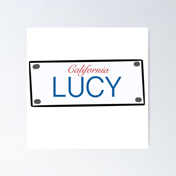 Item preview, California License Plate Names Lucy designed and sold by LinhlyHarwell13.
