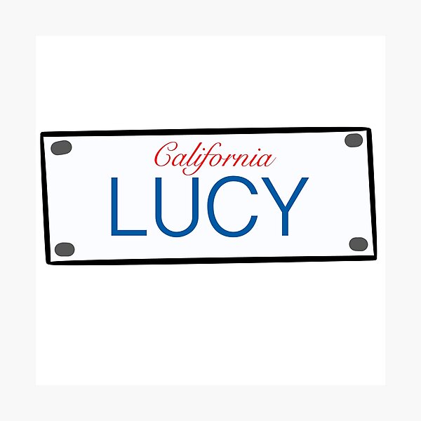 Item preview, California License Plate Names Lucy designed and sold by LinhlyHarwell13.
