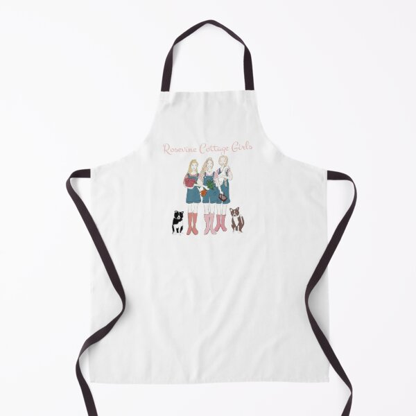 Rosevine Cottage Girls and Border Collies Apron