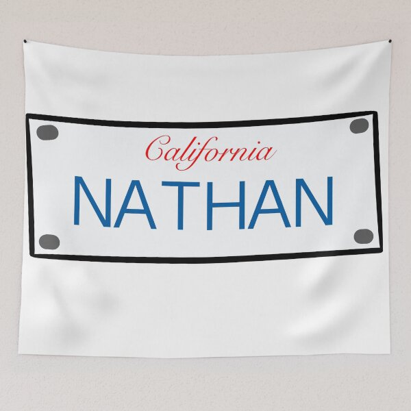 Item preview, California License Plate Names Nathan designed and sold by LinhlyHarwell13.