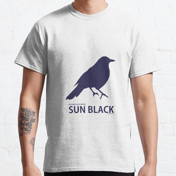 Silhouette of Blackbird (Literal Danish) - Sun Black Classic T-Shirt