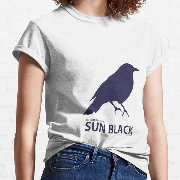 Silhouette of Blackbird (Literal Danish) - Sun Black Classic T-Shirt