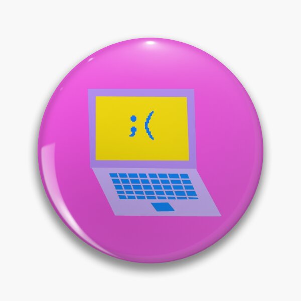 Item preview, sad winky face laptop designed and sold by femme McCulley.