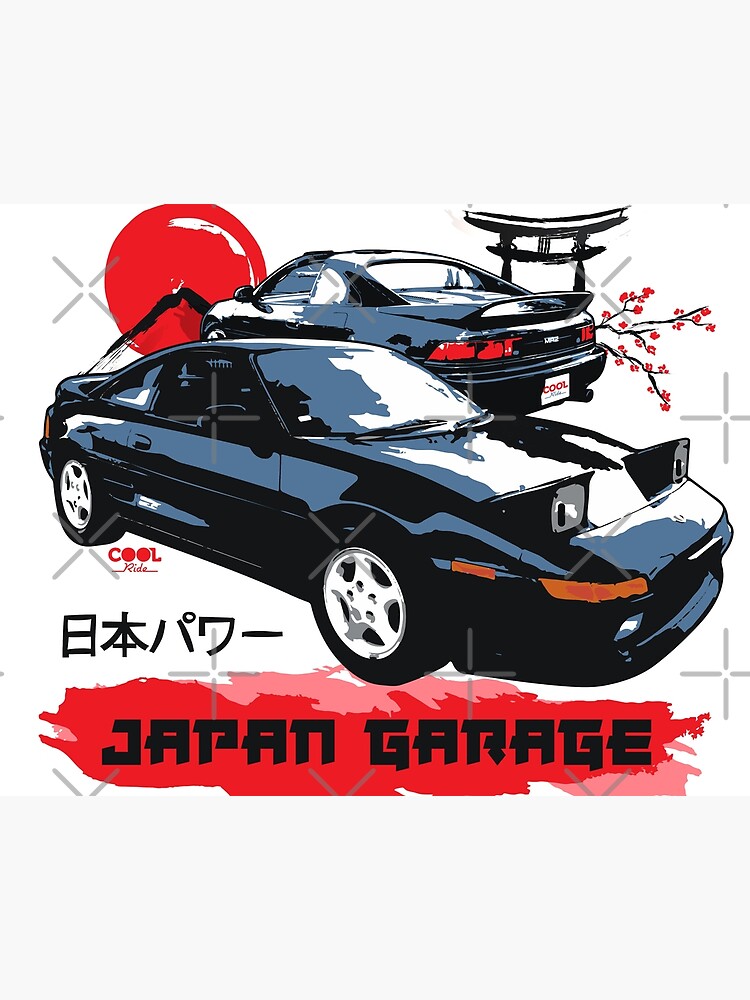 ★ Garage Art Black Car Japan Garage