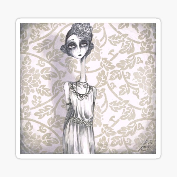 Wallflower in grey Sticker