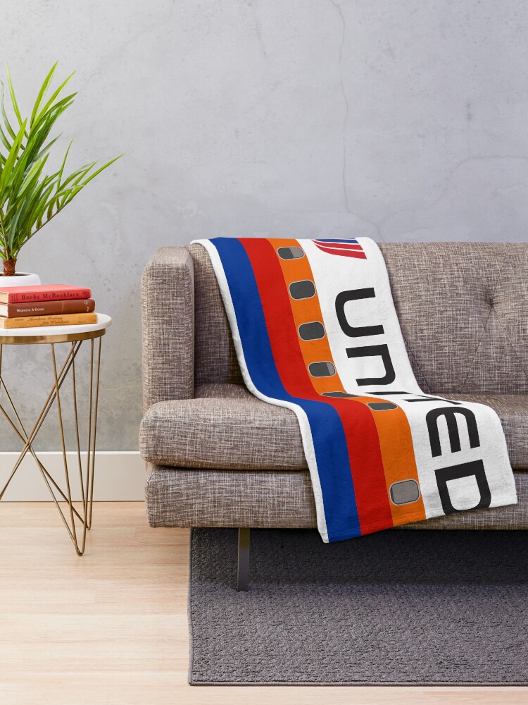 "Plane Tees United Airlines (Saul Bass)" Throw Blanket for Sale by