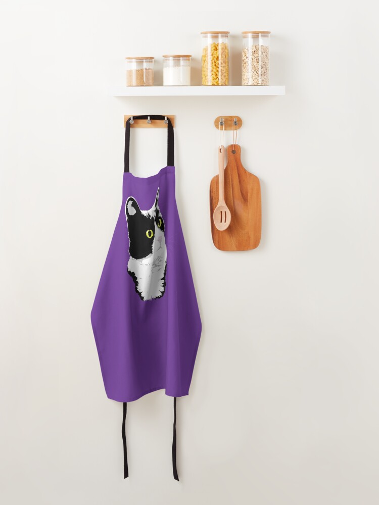 Alternate view of Regal Tuxedo Kitty Apron