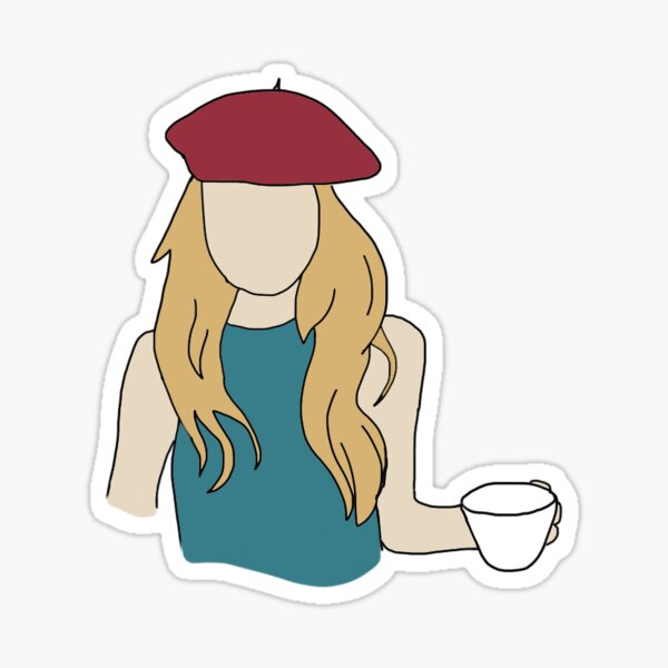 Item preview, Parisian Girl With Coffee designed and sold by leiascreations.