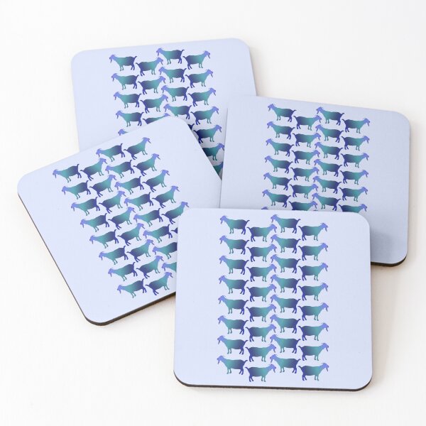 Item preview, Seamless Blue Goat Pattern (on baby blue) designed and sold by Davey's Designs.