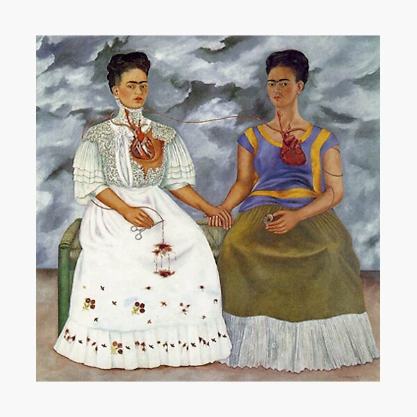 the two Fridas, the two Fridas Photographic Print