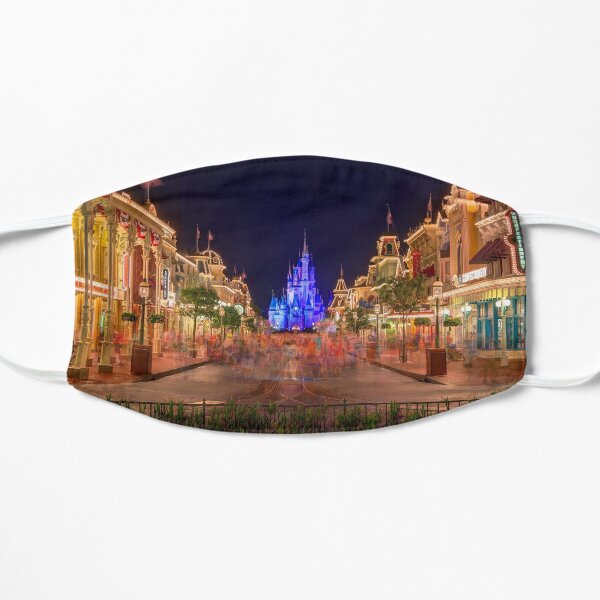 Nighttime On Main Street USA Flat Mask