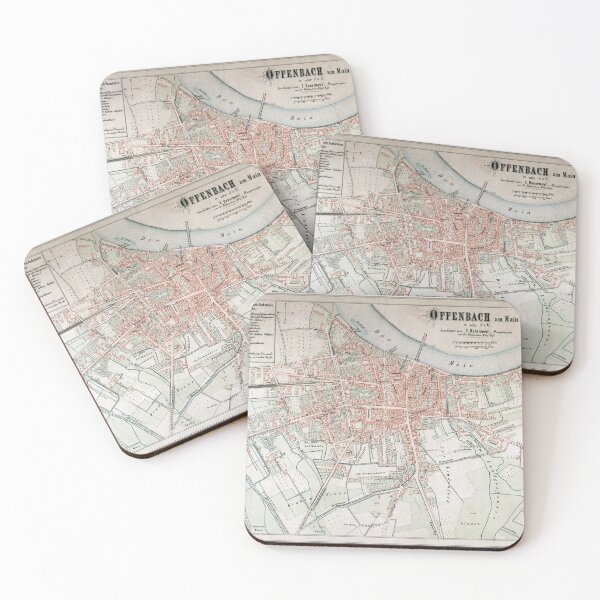 Item preview, Vintage Map of Offenbach am Main Germany (1861) designed and sold by BravuraMedia.